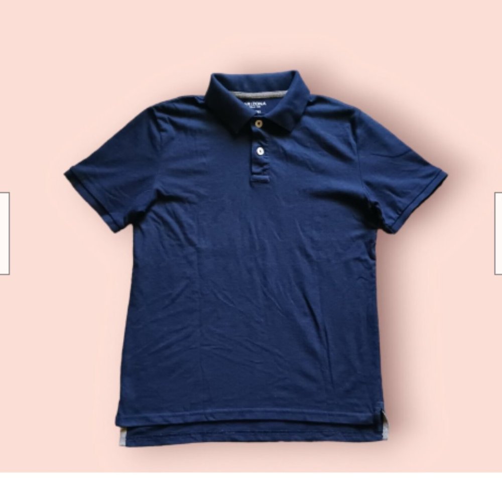 Arizona Jean Co Polo shirt Size 14/16 Large Youth Boys short sleeve Blue - Picture 2 of 7